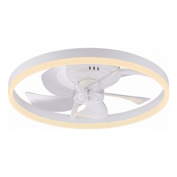 JUST LIGHT. 14624-16 - Ρυθμιζόμενος ανεμιστήρας οροφής με LED φωτισμό RITA LED/22W/230V 3000-6000K, διάμ. 50 cm, λευκό + τηλεχειριστήριο