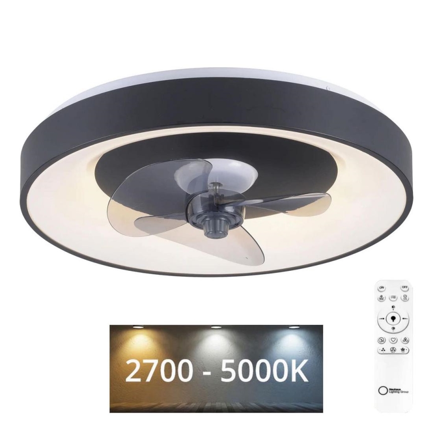 JUST LIGHT. 14644-18 - LED Φωτιστικό οροφής dimmable με ανεμιστήρα VENIKA LED/36W/230V διάμετρος 48,6 cm 2700-5000K + τηλεχειριστήριο