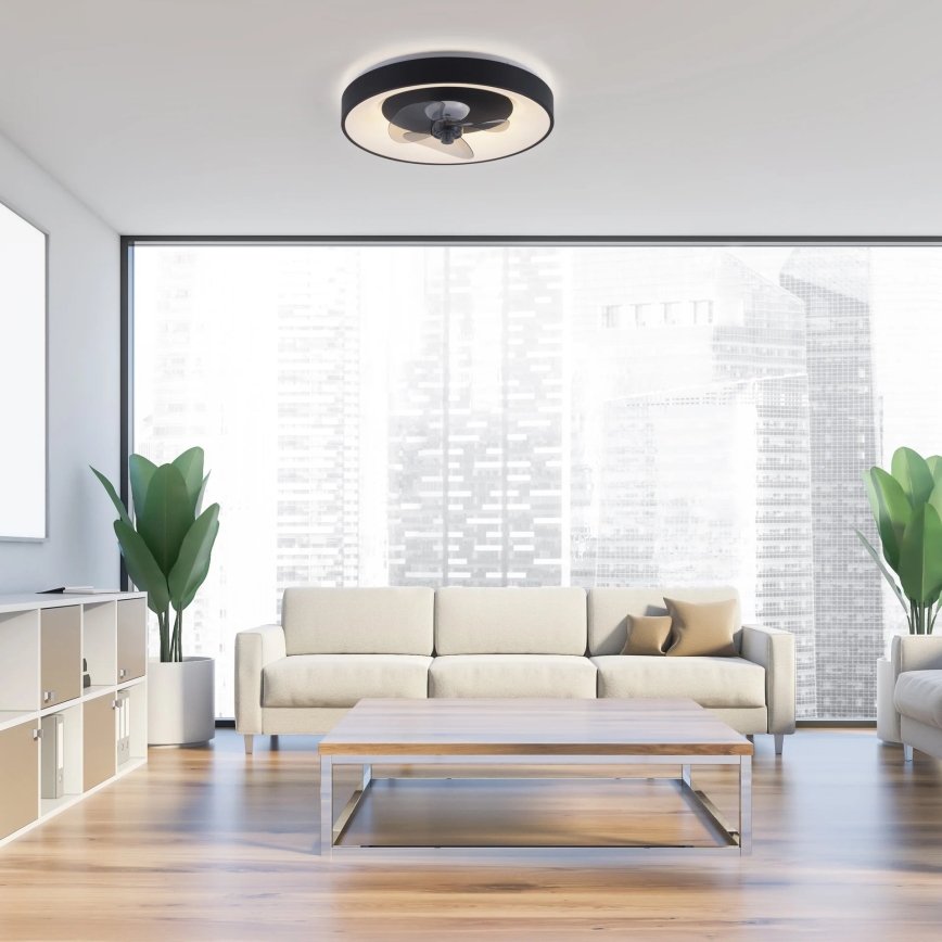 JUST LIGHT. 14644-18 - LED Φωτιστικό οροφής dimmable με ανεμιστήρα VENIKA LED/36W/230V διάμετρος 48,6 cm 2700-5000K + τηλεχειριστήριο
