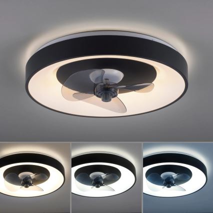 JUST LIGHT. 14644-18 - LED Φωτιστικό οροφής dimmable με ανεμιστήρα VENIKA LED/36W/230V διάμετρος 48,6 cm 2700-5000K + τηλεχειριστήριο