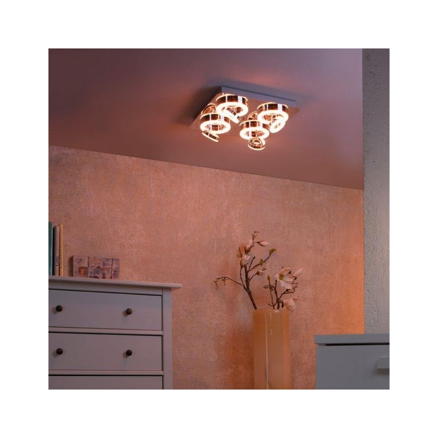 JUST LIGHT. 14662-17 - LED RGBW Dimmable σποτ TIM LOLASMART 4xLED/5,9/230V 2700-5000K + τηλεχειριστήριο