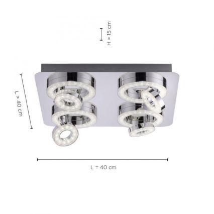 JUST LIGHT. 14662-17 - LED RGBW Dimmable σποτ TIM LOLASMART 4xLED/5,9/230V 2700-5000K + τηλεχειριστήριο