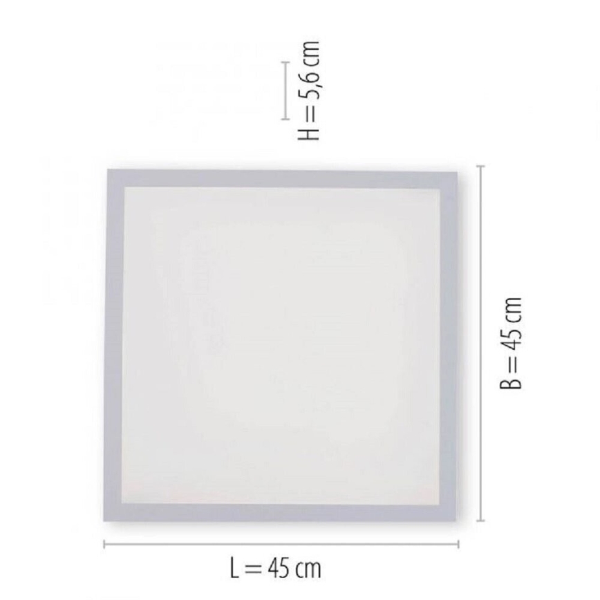 JUST LIGHT. 14681-16 - LED RGB Πλαφονιέρα οροφής ντιμαριζόμενη LOLA FLAT LED/28W/230V 2700-5000K + τηλεχειριστήριο
