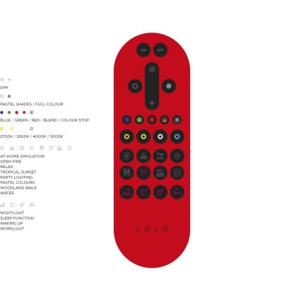 JUST LIGHT. 14682-16 - LED RGB Πλαφονιέρα οροφής ντιμαριζόμενη LOLA FLAT LED/28,5W/230V 2700-5000K + τηλεχειριστήριο