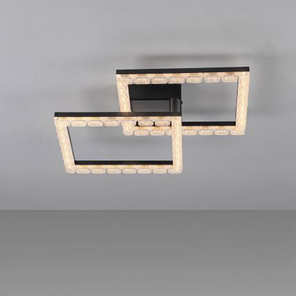 JUST LIGHT. 14732-18 - Φωτιστικό οροφής LED GLITRA LED/17,5W/230V 37,6x37,6 cm μαύρο