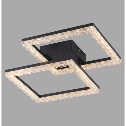 JUST LIGHT. 14732-18 - Φωτιστικό οροφής LED GLITRA LED/17,5W/230V 37,6x37,6 cm μαύρο