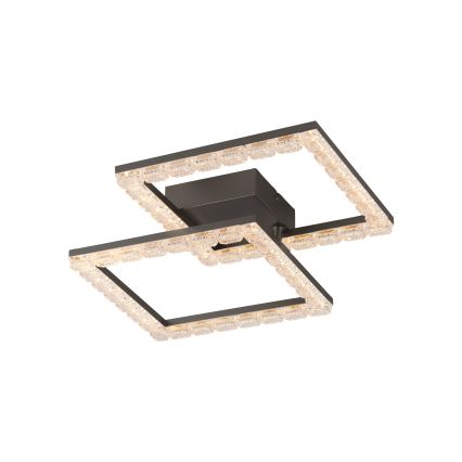JUST LIGHT. 14732-18 - Φωτιστικό οροφής LED GLITRA LED/17,5W/230V 37,6x37,6 cm μαύρο