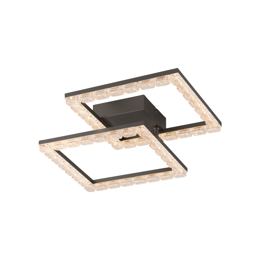 JUST LIGHT. 14732-18 - Φωτιστικό οροφής LED GLITRA LED/17,5W/230V 37,6x37,6 cm μαύρο
