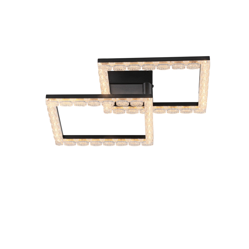 JUST LIGHT. 14732-18 - Φωτιστικό οροφής LED GLITRA LED/17,5W/230V 37,6x37,6 cm μαύρο
