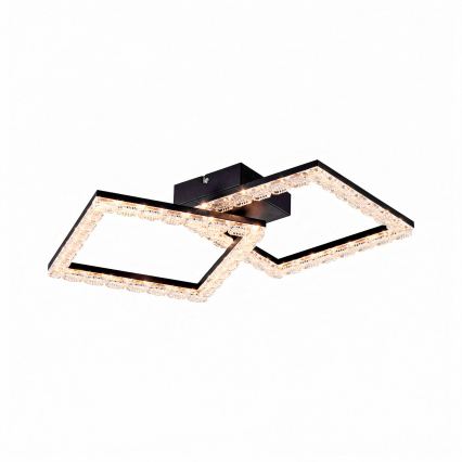 JUST LIGHT. 14732-18 - Φωτιστικό οροφής LED GLITRA LED/17,5W/230V 37,6x37,6 cm μαύρο