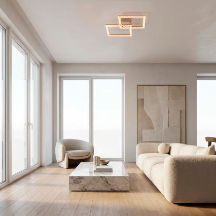 JUST LIGHT. 14732-60 - LED φωτιστικό οροφής GLITRA LED/17,5W/230V 37,6x37,6 cm χρυσό