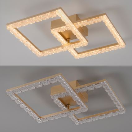 JUST LIGHT. 14732-60 - LED φωτιστικό οροφής GLITRA LED/17,5W/230V 37,6x37,6 cm χρυσό