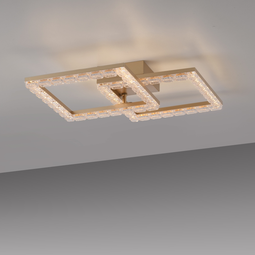 JUST LIGHT. 14732-60 - LED φωτιστικό οροφής GLITRA LED/17,5W/230V 37,6x37,6 cm χρυσό