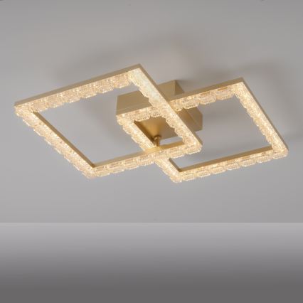 JUST LIGHT. 14732-60 - LED φωτιστικό οροφής GLITRA LED/17,5W/230V 37,6x37,6 cm χρυσό
