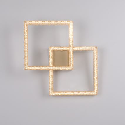 JUST LIGHT. 14732-60 - LED φωτιστικό οροφής GLITRA LED/17,5W/230V 37,6x37,6 cm χρυσό