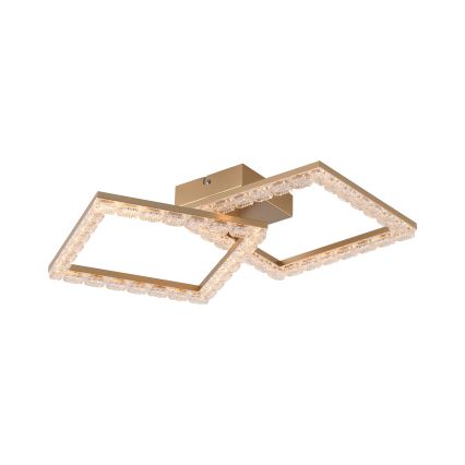 JUST LIGHT. 14732-60 - LED φωτιστικό οροφής GLITRA LED/17,5W/230V 37,6x37,6 cm χρυσό