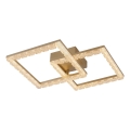 JUST LIGHT. 14732-60 - LED φωτιστικό οροφής GLITRA LED/17,5W/230V 37,6x37,6 cm χρυσό