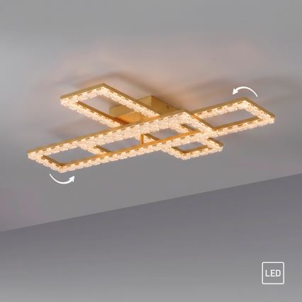 JUST LIGHT. 14733-60 - Φωτιστικό οροφής LED GLITRA LED/35W/230V 57,25x72,05 cm χρυσό