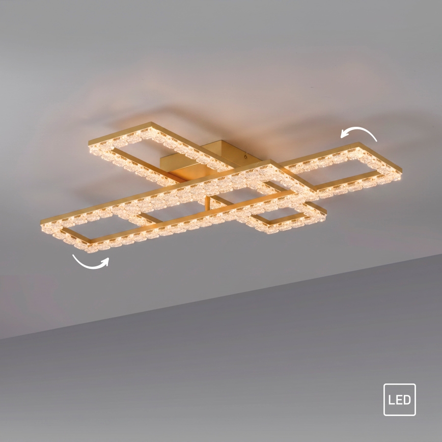 JUST LIGHT. 14733-60 - Φωτιστικό οροφής LED GLITRA LED/35W/230V 57,25x72,05 cm χρυσό