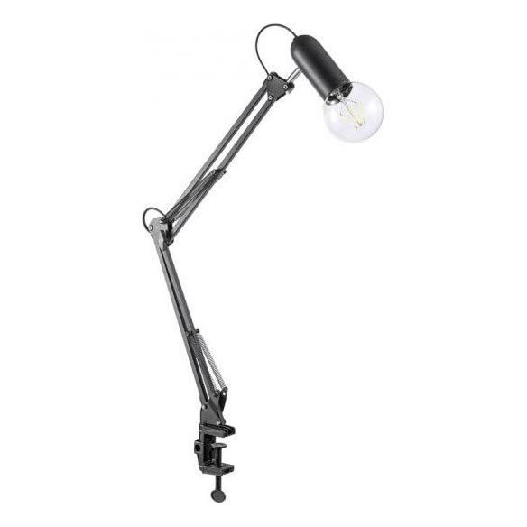 JUST LIGHT. 14773-18 - Eπιτραπέζια λάμπα με κλιπ TURN ME 1xE27/60W/230V μαύρο