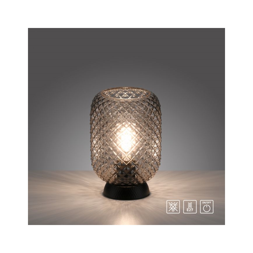 JUST LIGHT. 14906-18 - Eπιτραπέζιο φωτιστικό REISHI 1xE27/40W/230V μαύρο