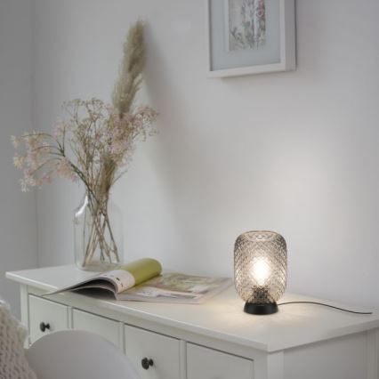 JUST LIGHT. 14906-18 - Eπιτραπέζιο φωτιστικό REISHI 1xE27/40W/230V μαύρο