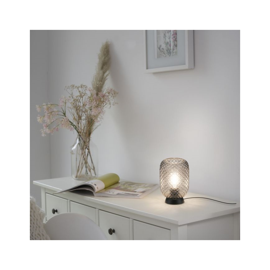 JUST LIGHT. 14906-18 - Eπιτραπέζιο φωτιστικό REISHI 1xE27/40W/230V μαύρο