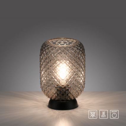 JUST LIGHT. 14906-18 - Eπιτραπέζιο φωτιστικό REISHI 1xE27/40W/230V μαύρο