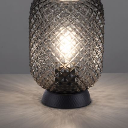 JUST LIGHT. 14906-18 - Eπιτραπέζιο φωτιστικό REISHI 1xE27/40W/230V μαύρο