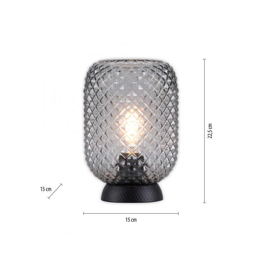 JUST LIGHT. 14906-18 - Eπιτραπέζιο φωτιστικό REISHI 1xE27/40W/230V μαύρο