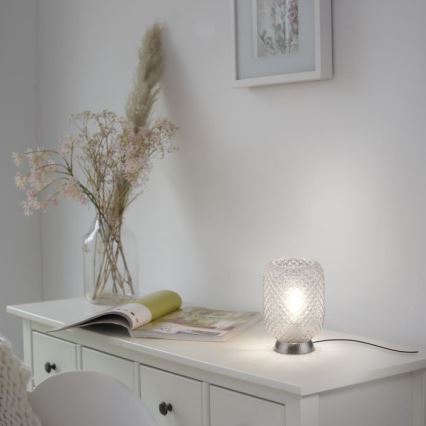 JUST LIGHT. 14906-55 - Eπιτραπέζιο φωτιστικό REISHI 1xE27/40W/230V ματ χρώμιο
