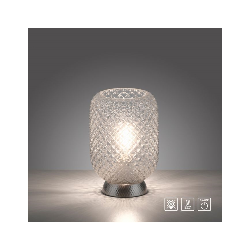 JUST LIGHT. 14906-55 - Eπιτραπέζιο φωτιστικό REISHI 1xE27/40W/230V ματ χρώμιο