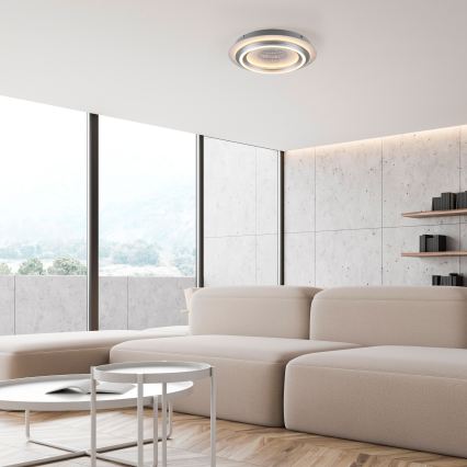 JUST LIGHT. 15089-21 - Φωτιστικό οροφής LED CICHIO LED/36W/230V Ø 40 cm ματ χρώμιο