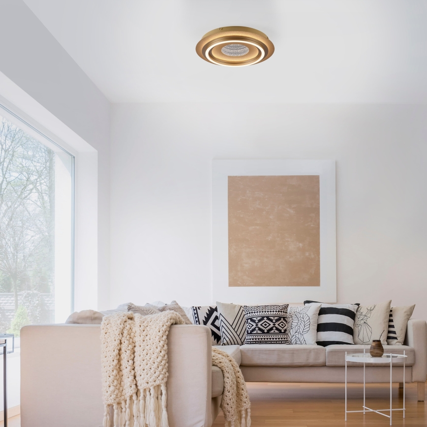 JUST LIGHT. 15089-60 - LED Φωτιστικό οροφής CICHIO LED/36W/230V διάμ. 40 cm χρυσό