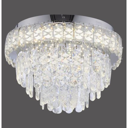 JUST LIGHT. 15092-17 - LED φωτιστικό οροφής KULUNKA LED/33W/230V διάμ. 38 cm γυαλιστερό χρώμιο