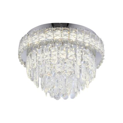 JUST LIGHT. 15092-17 - LED φωτιστικό οροφής KULUNKA LED/33W/230V διάμ. 38 cm γυαλιστερό χρώμιο