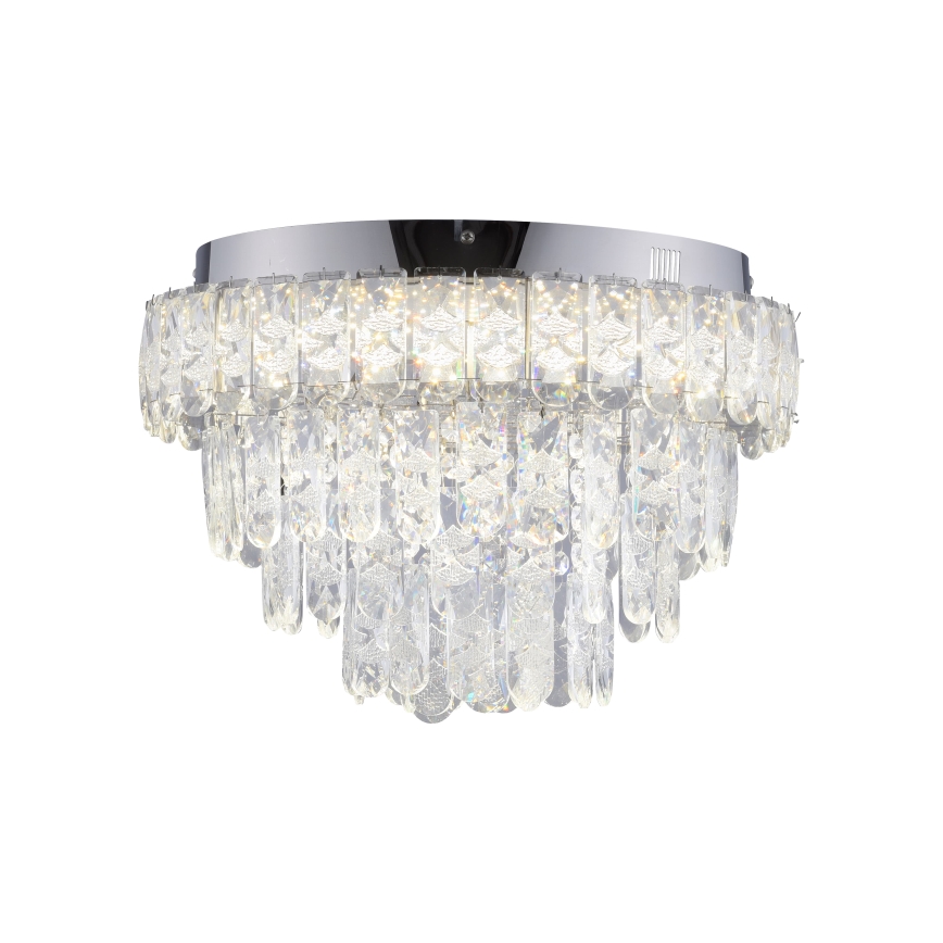 JUST LIGHT. 15092-17 - LED φωτιστικό οροφής KULUNKA LED/33W/230V διάμ. 38 cm γυαλιστερό χρώμιο
