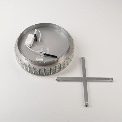 JUST LIGHT. 15092-17 - LED φωτιστικό οροφής KULUNKA LED/33W/230V διάμ. 38 cm γυαλιστερό χρώμιο