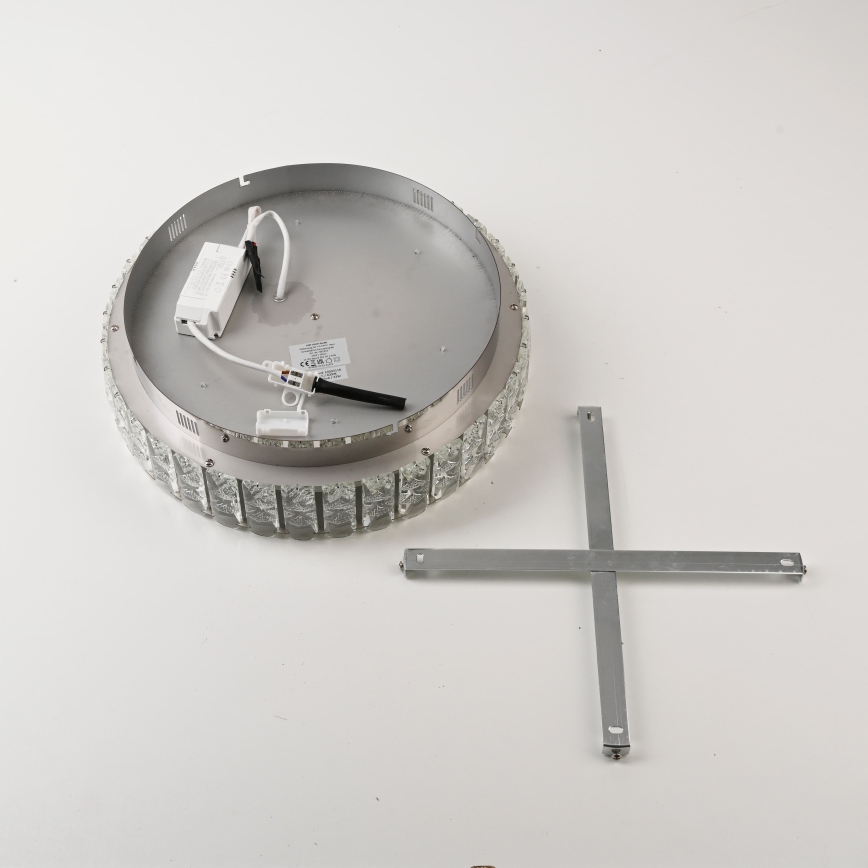 JUST LIGHT. 15092-17 - LED φωτιστικό οροφής KULUNKA LED/33W/230V διάμ. 38 cm γυαλιστερό χρώμιο