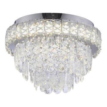 JUST LIGHT. 15092-17 - LED φωτιστικό οροφής KULUNKA LED/33W/230V διάμ. 38 cm γυαλιστερό χρώμιο