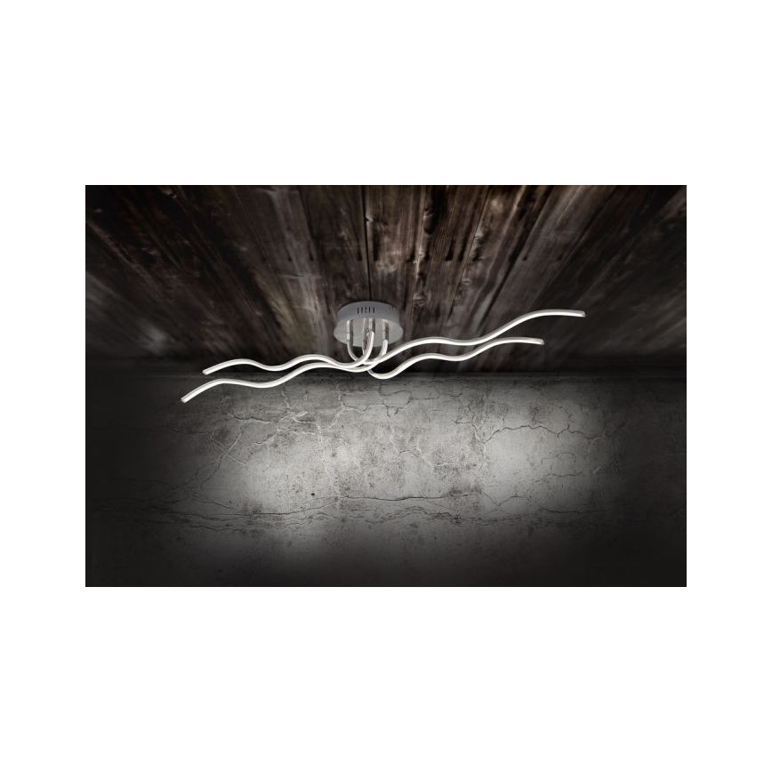 JUST LIGHT. 15126-55 - LED Πλαφονιέρα οροφής WAVE LED/29,4W/230V ματ χρώμιο