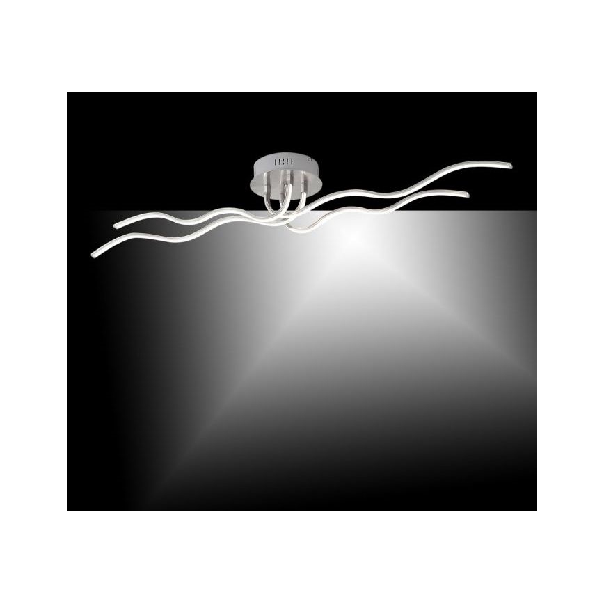 JUST LIGHT. 15126-55 - LED Πλαφονιέρα οροφής WAVE LED/29,4W/230V ματ χρώμιο