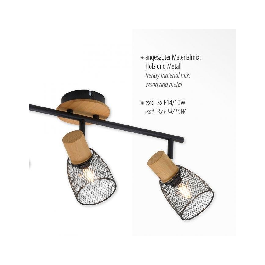 JUST LIGHT. 15193-79 - Φωτιστικό σποτ TAMIS 3xE14/10W/230V