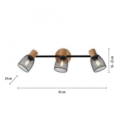JUST LIGHT. 15193-79 - Φωτιστικό σποτ TAMIS 3xE14/10W/230V
