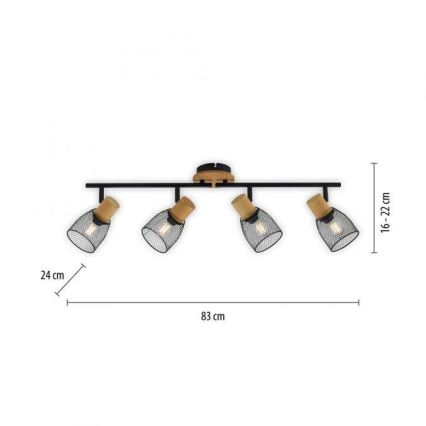 JUST LIGHT. 15194-79 - Φωτιστικό σποτ TAMIS 4xE14/10W/230V