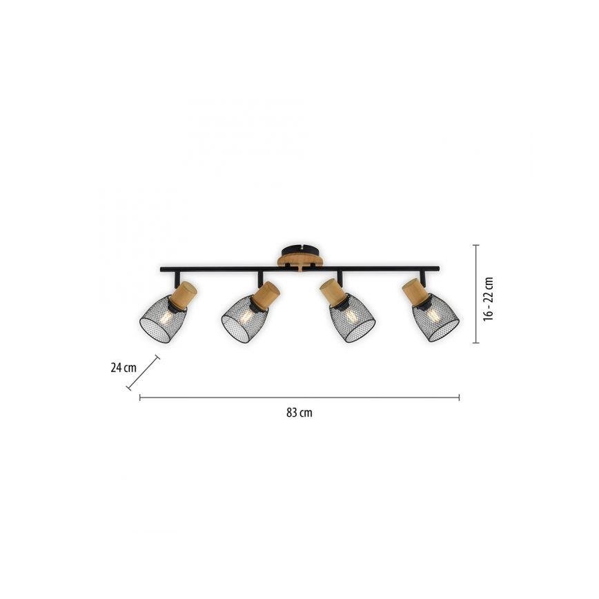 JUST LIGHT. 15194-79 - Φωτιστικό σποτ TAMIS 4xE14/10W/230V