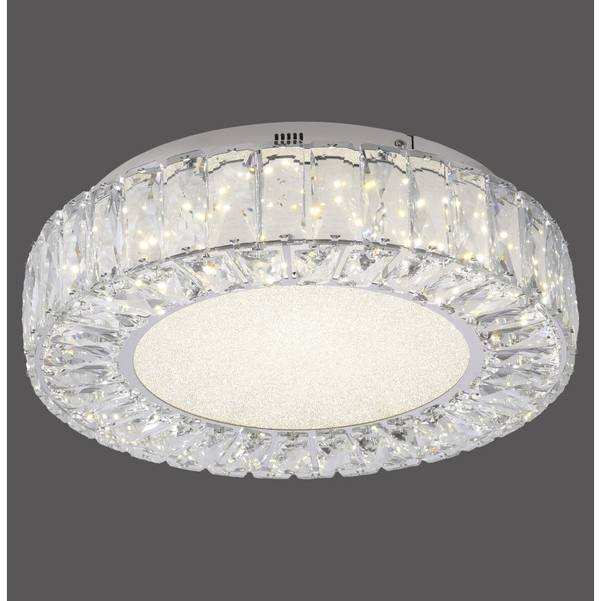 JUST LIGHT. 15221-17 - LED Φωτιστικό οροφής KULUNKA LED/32W/230V διάμ. 37 cm γυαλιστερό χρώμιο