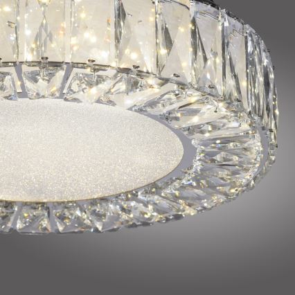 JUST LIGHT. 15221-17 - LED Φωτιστικό οροφής KULUNKA LED/32W/230V διάμ. 37 cm γυαλιστερό χρώμιο