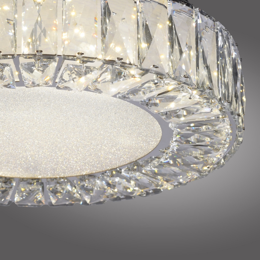 JUST LIGHT. 15221-17 - LED Φωτιστικό οροφής KULUNKA LED/32W/230V διάμ. 37 cm γυαλιστερό χρώμιο