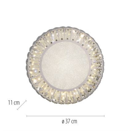 JUST LIGHT. 15221-17 - LED Φωτιστικό οροφής KULUNKA LED/32W/230V διάμ. 37 cm γυαλιστερό χρώμιο